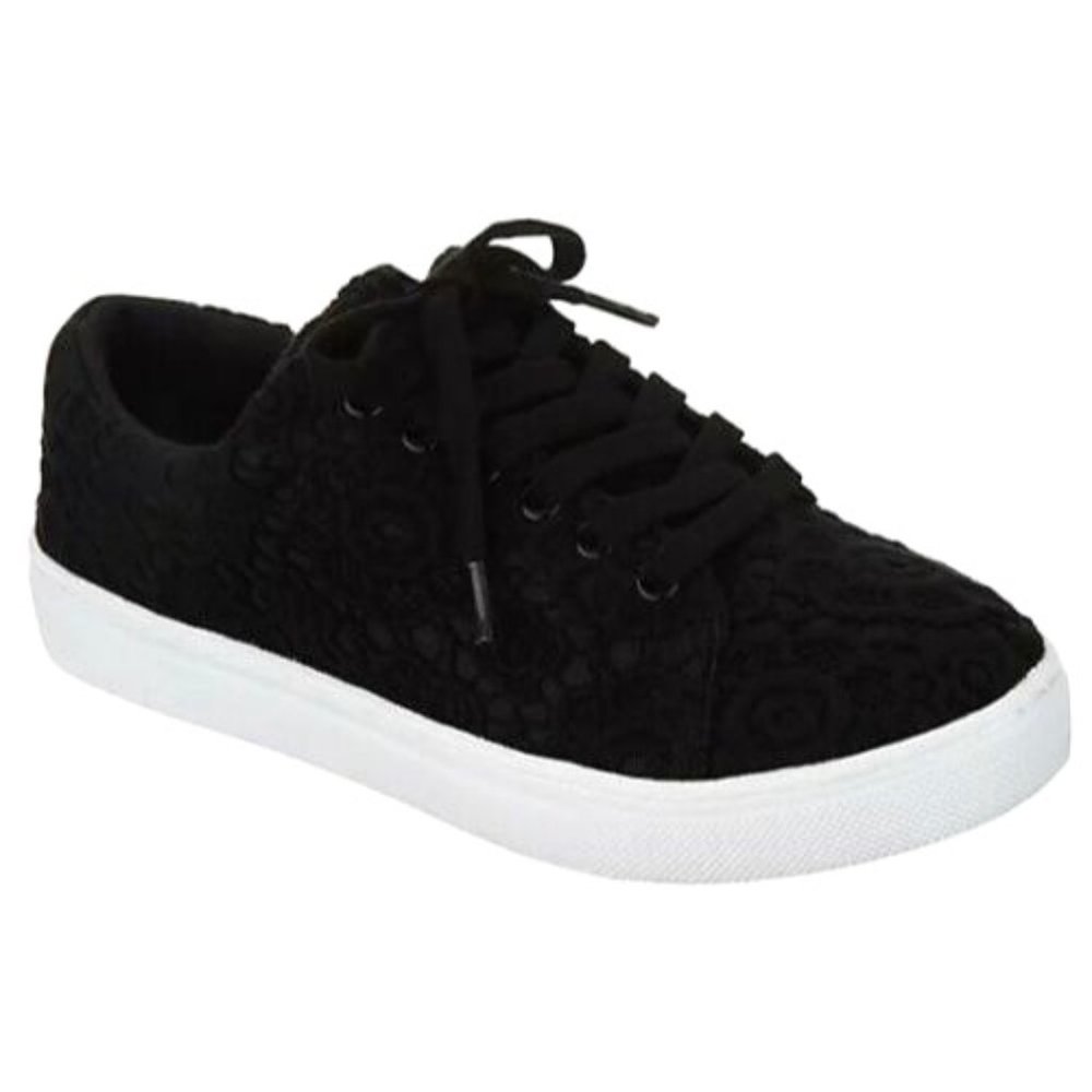 Isaac Mizrahi Live! Crochet Lace-Up Sneakers